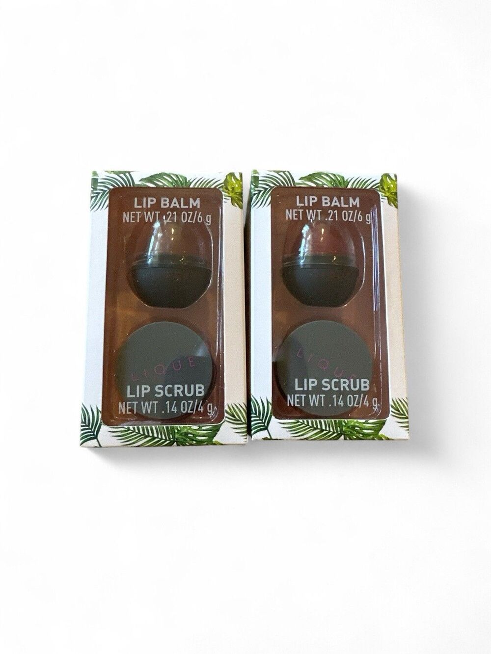 Bundle of 2 Lique Lip Care Kits Loving & Ambitious Lip Balm & Lip Scrub Sets